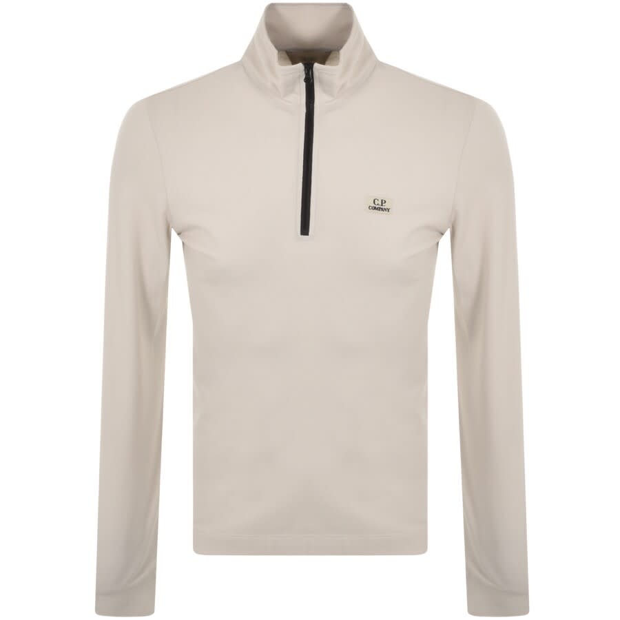 Alternative Image for ProductCP Company Half Zip Sweatshirt Cream1