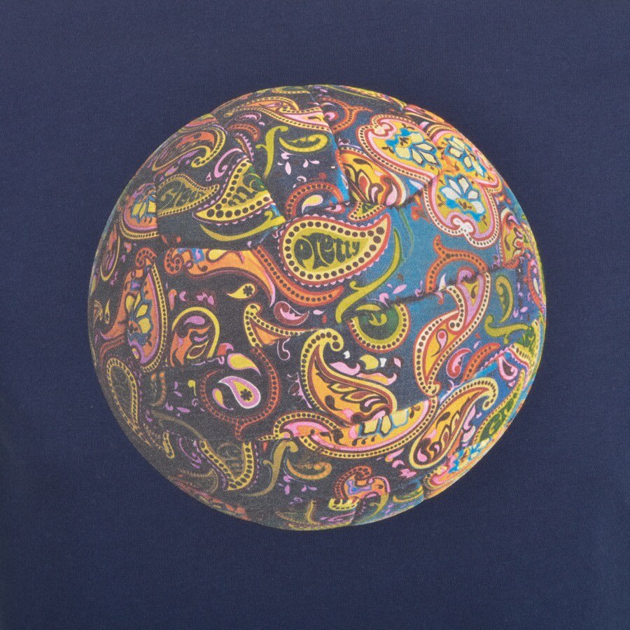 Alternative Image for ProductPretty Green Paisley Football Logo T Shirt Navy3