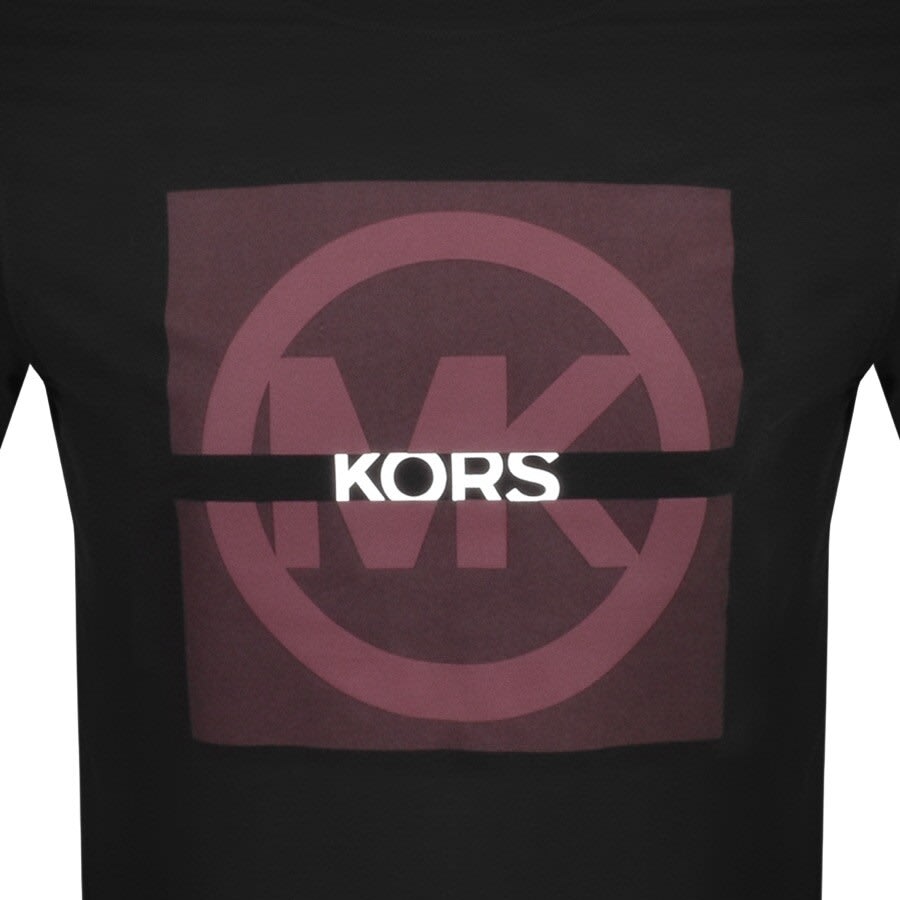 Alternative Image for ProductMichael Kors Short Sleeve Split Logo T Shirt Black3