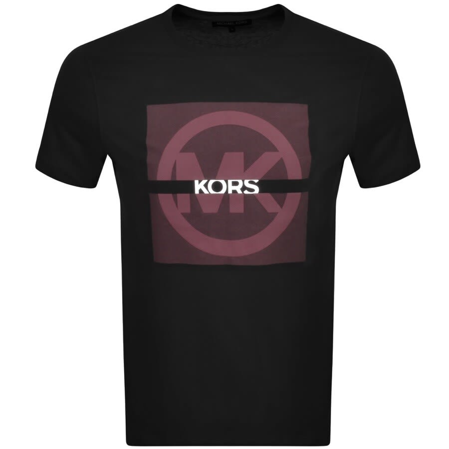 Alternative Image for ProductMichael Kors Short Sleeve Split Logo T Shirt Black1