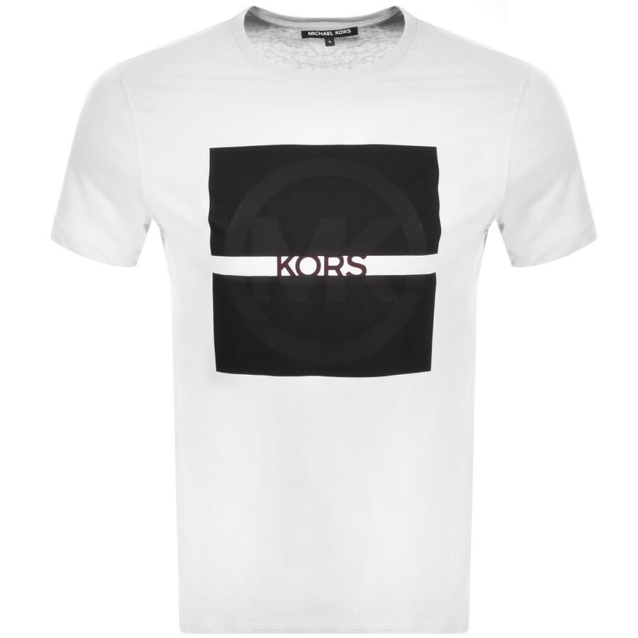 Alternative Image for ProductMichael Kors Short Sleeve Split Logo T Shirt White1