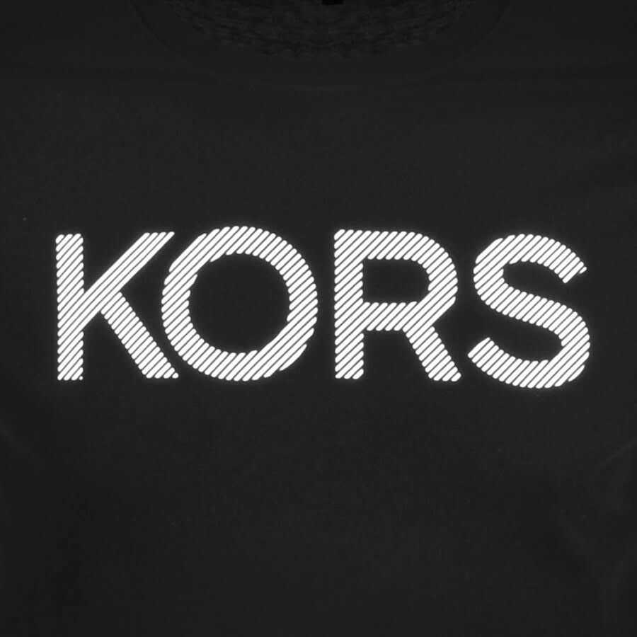 Alternative Image for ProductMichael Kors Short Sleeve Striped Logo T Shirt Bla3