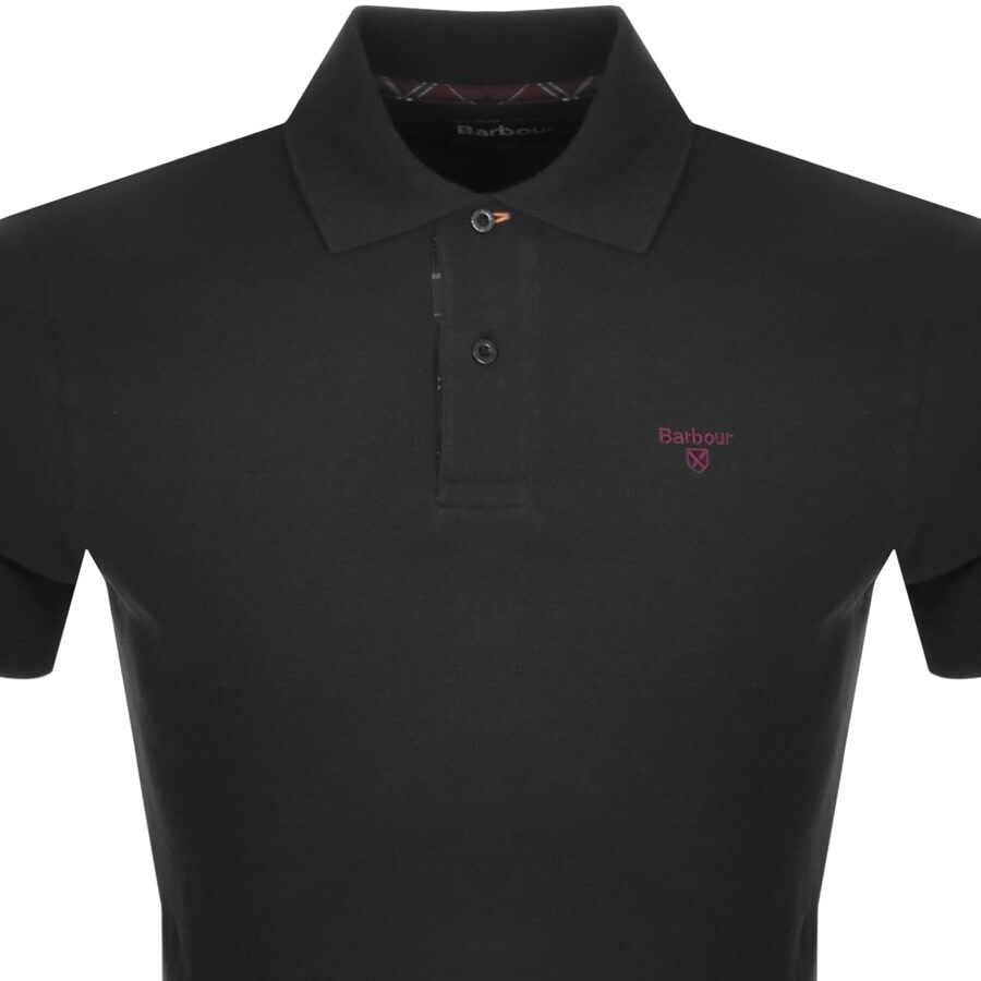 Alternative Image for ProductBarbour Pique Polo T Shirt Black2
