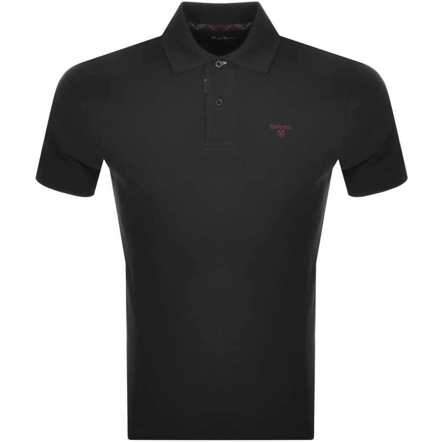 Alternative Image for ProductBarbour Pique Polo T Shirt Black1