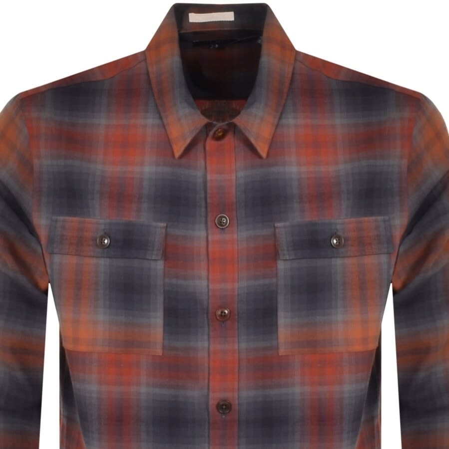 Alternative Image for ProductTed Baker Lecture Flannel Overshirt Red2
