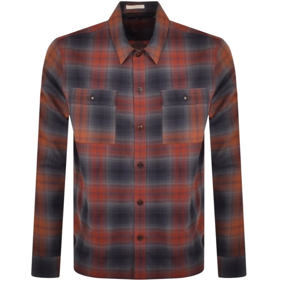 Alternative Image for ProductTed Baker Lecture Flannel Overshirt Red1