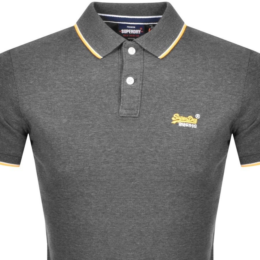 Alternative Image for ProductSuperdry Classic Pool Side Pique Polo T Shirt Grey3