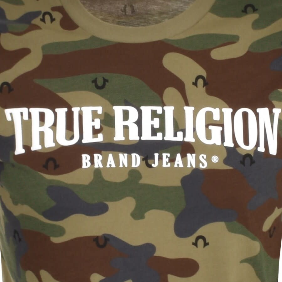 Alternative Image for ProductTrue Religion Camo Logo T Shirt Green3