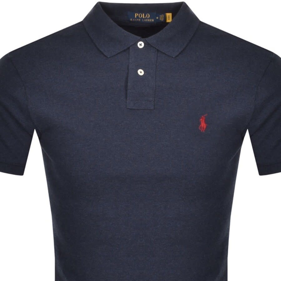 Alternative Image for ProductRalph Lauren Slim Fit Polo T Shirt Blue2