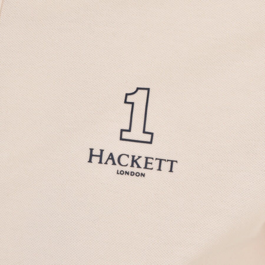 Alternative Image for ProductHackett Number Logo Polo T Shirt Beige3