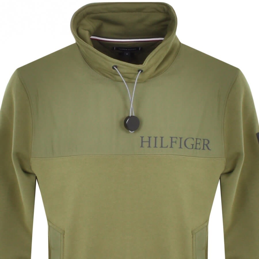 Alternative Image for ProductTommy Hilfiger Mix Media Sweatshirt Green2