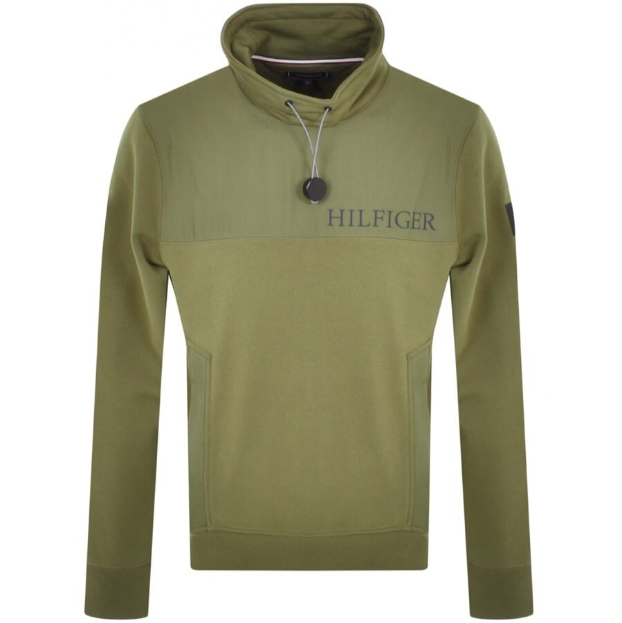 Alternative Image for ProductTommy Hilfiger Mix Media Sweatshirt Green1