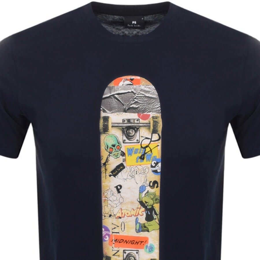 Alternative Image for ProductPS By Paul Smith Skateboard T Shirt Navy2