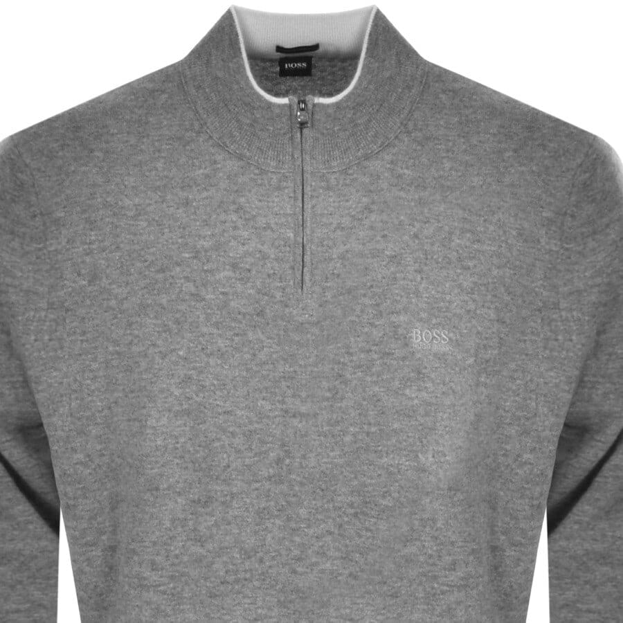 Alternative Image for ProductBOSS Barlo N Half Zip Knit Jumper Grey2