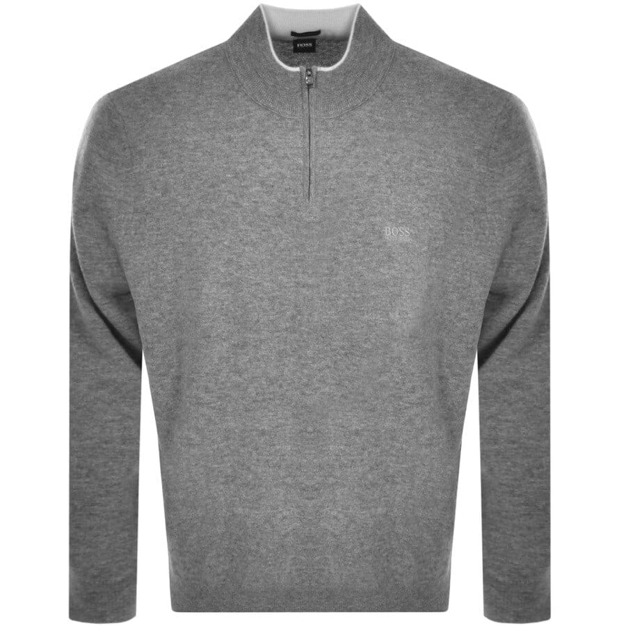 Alternative Image for ProductBOSS Barlo N Half Zip Knit Jumper Grey1