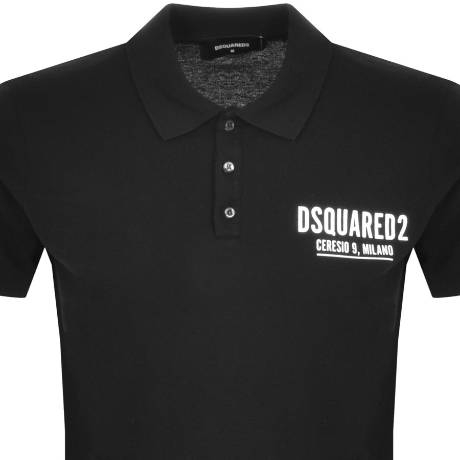 Alternative Image for ProductDSQUARED2 Logo Polo T Shirt Black2