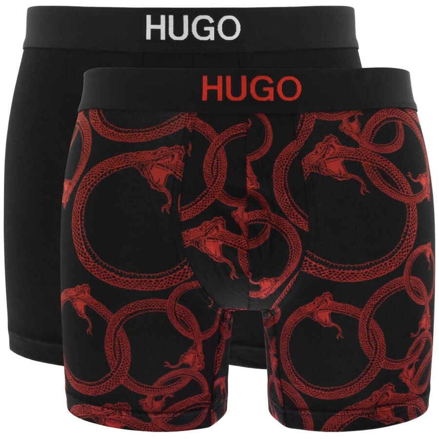 Alternative Image for ProductHUGO Double Brother Pack Boxer Trunks Black1