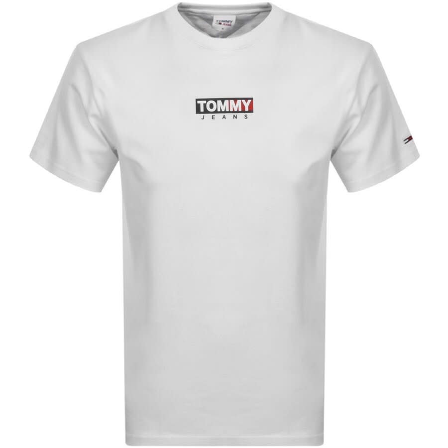 Tommy Jeans Logo T Shirt White Mainline Menswear