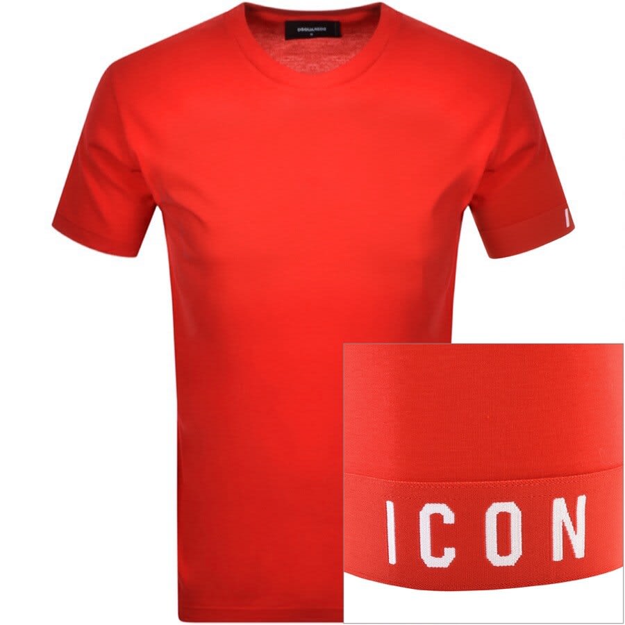 Alternative Image for ProductDSQUARED2 Logo Sleeve T Shirt Red1