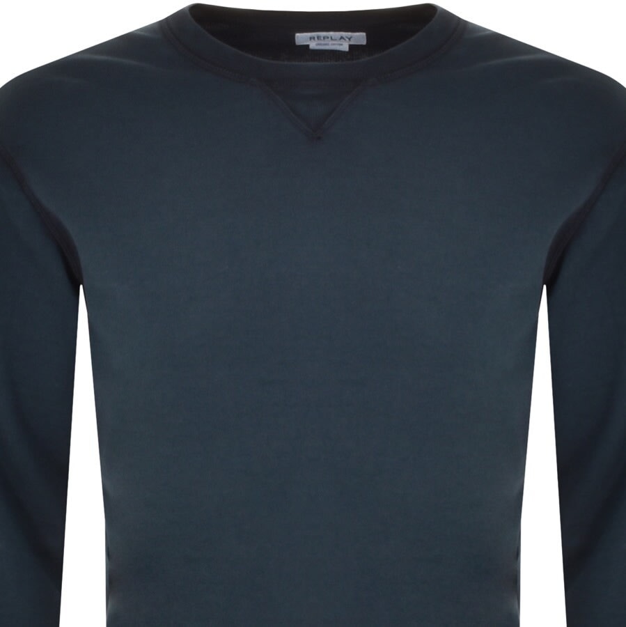 Alternative Image for ProductReplay Crew Neck Sweatshirt Navy2