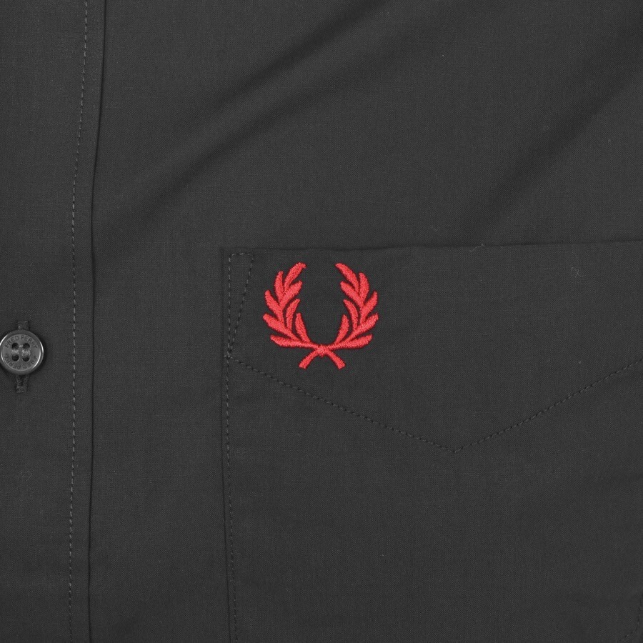 Alternative Image for ProductFred Perry Short Sleeve Placket Shirt Black3