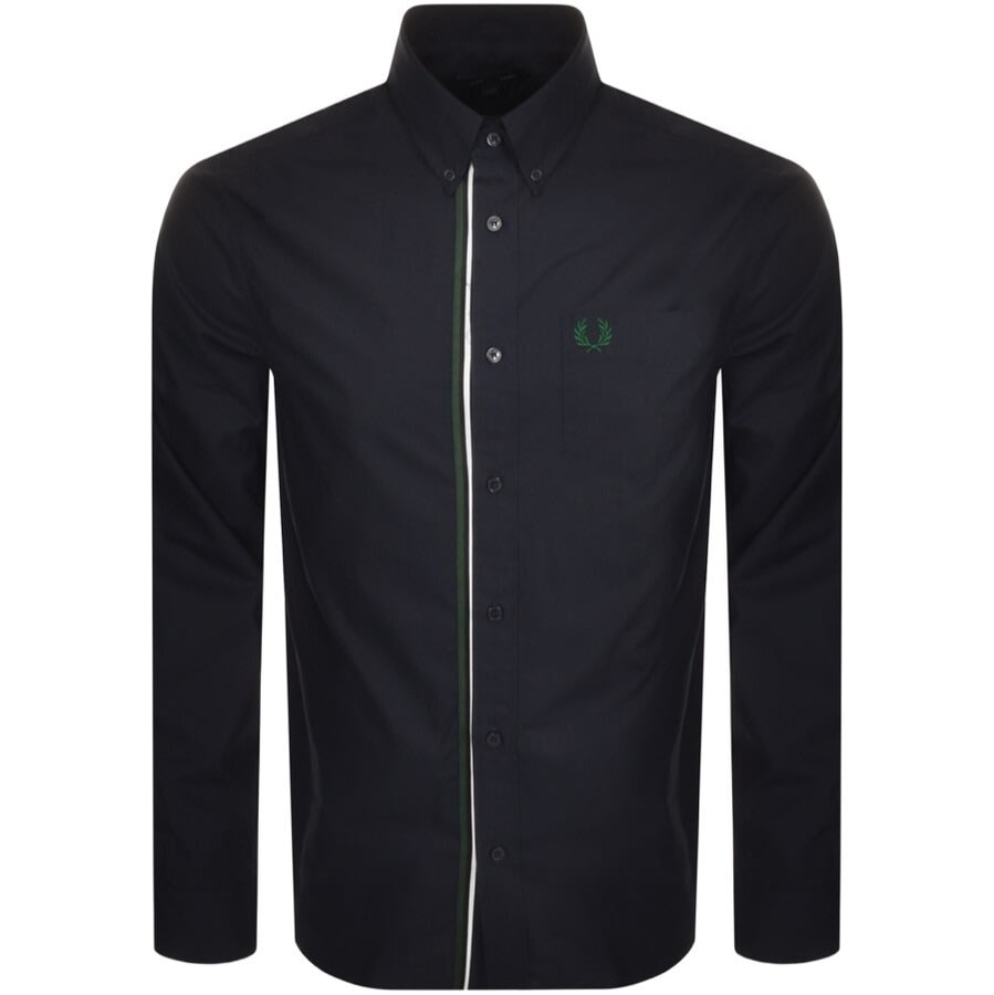 Alternative Image for ProductFred Perry Long Sleeved Taped Placket Shirt Navy1