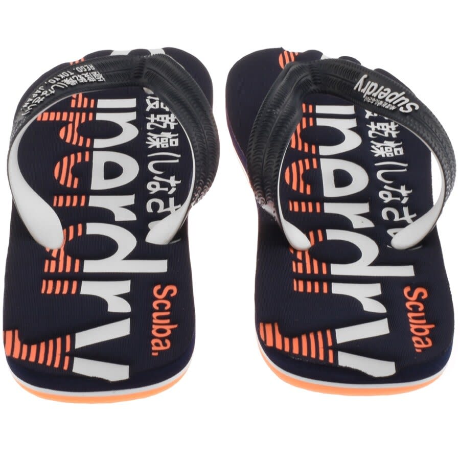 Alternative Image for ProductSuperdry Scuba Logo Flip Flops Navy3