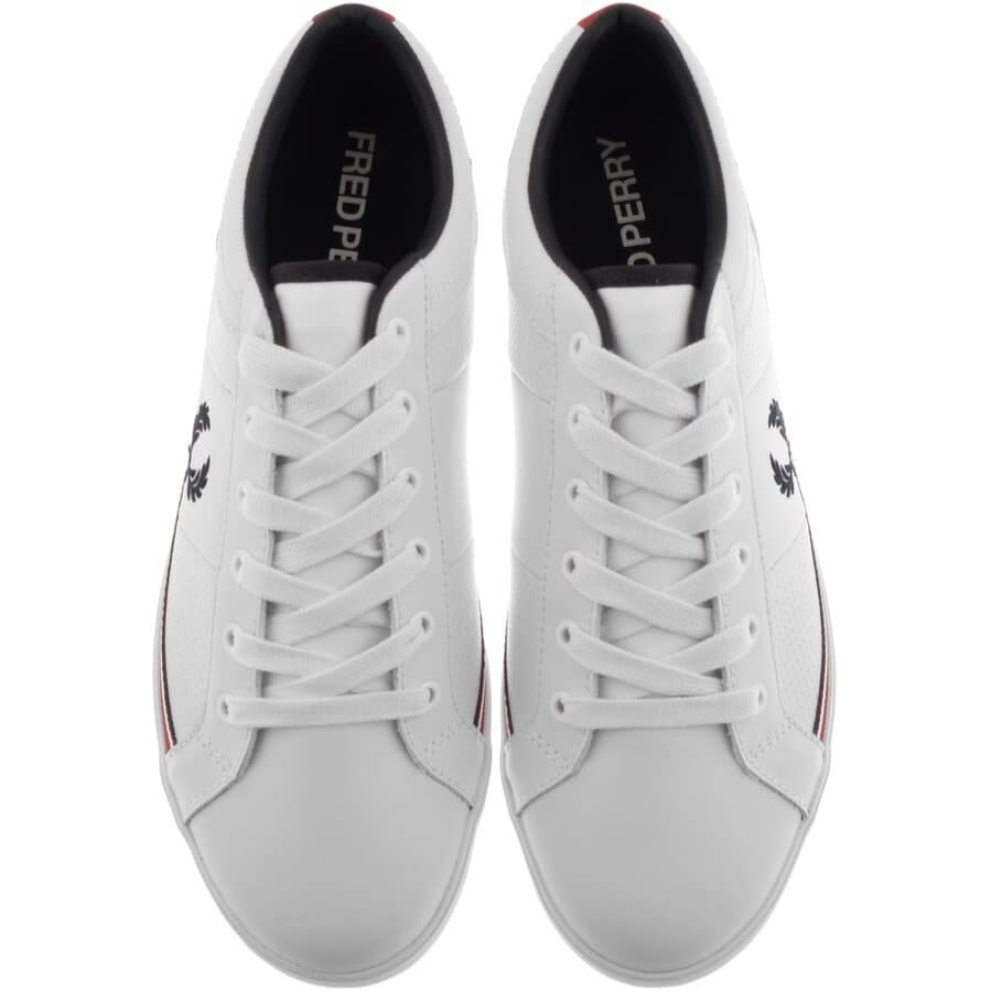 Alternative Image for ProductFred Perry Baseline Leather Trainers White3