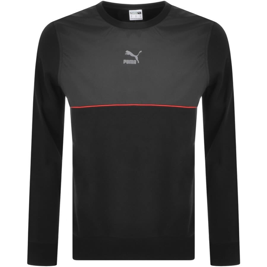 Puma Castlerock Crew Neck Sweatshirt Black | Mainline Menswear