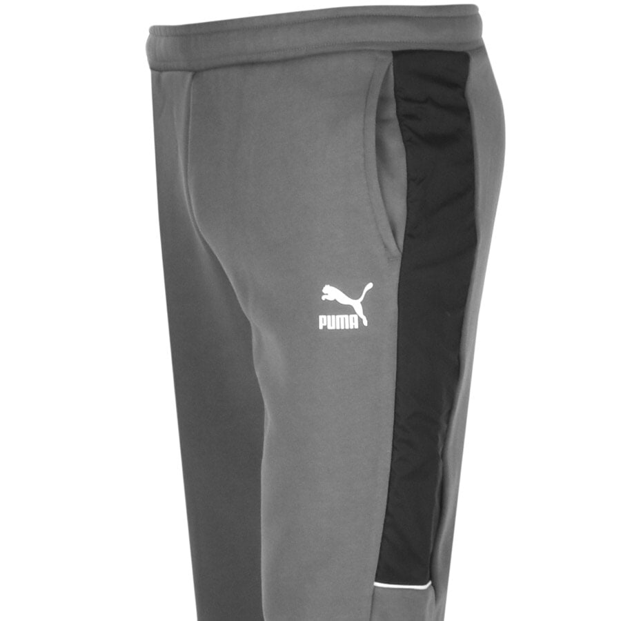 Alternative Image for ProductPuma Logo Jogging Bottoms Grey3
