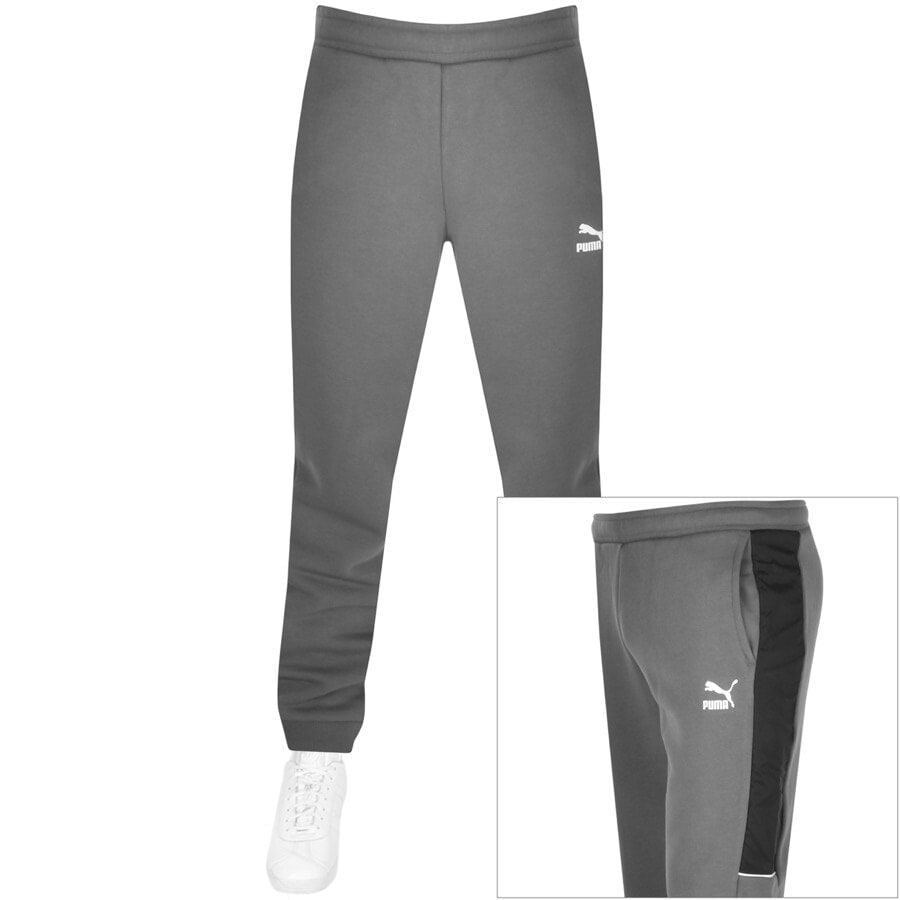 Alternative Image for ProductPuma Logo Jogging Bottoms Grey1