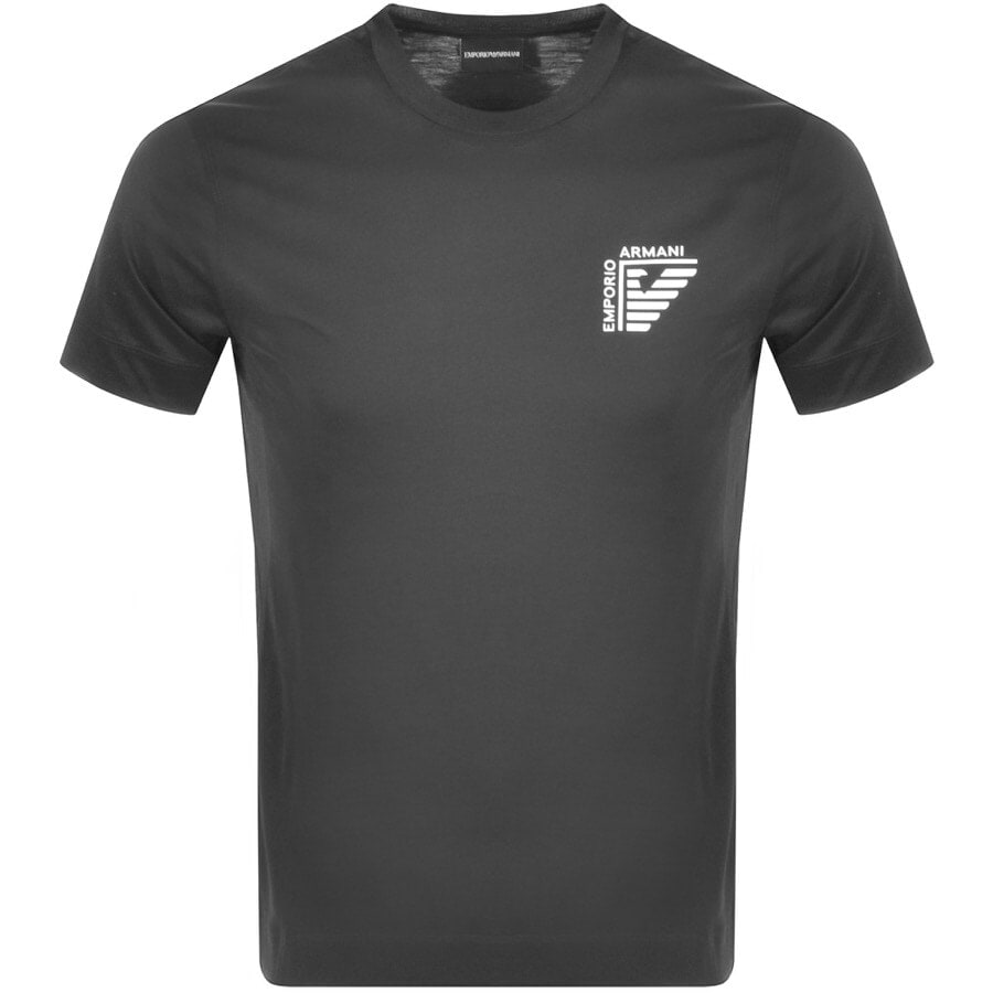 Alternative Image for ProductEmporio Armani Crew Neck Logo T Shirt Grey1