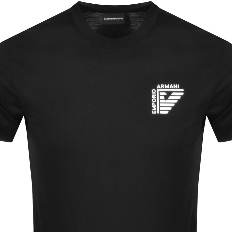 Alternative Image for ProductEmporio Armani Crew Neck Logo T Shirt Black2