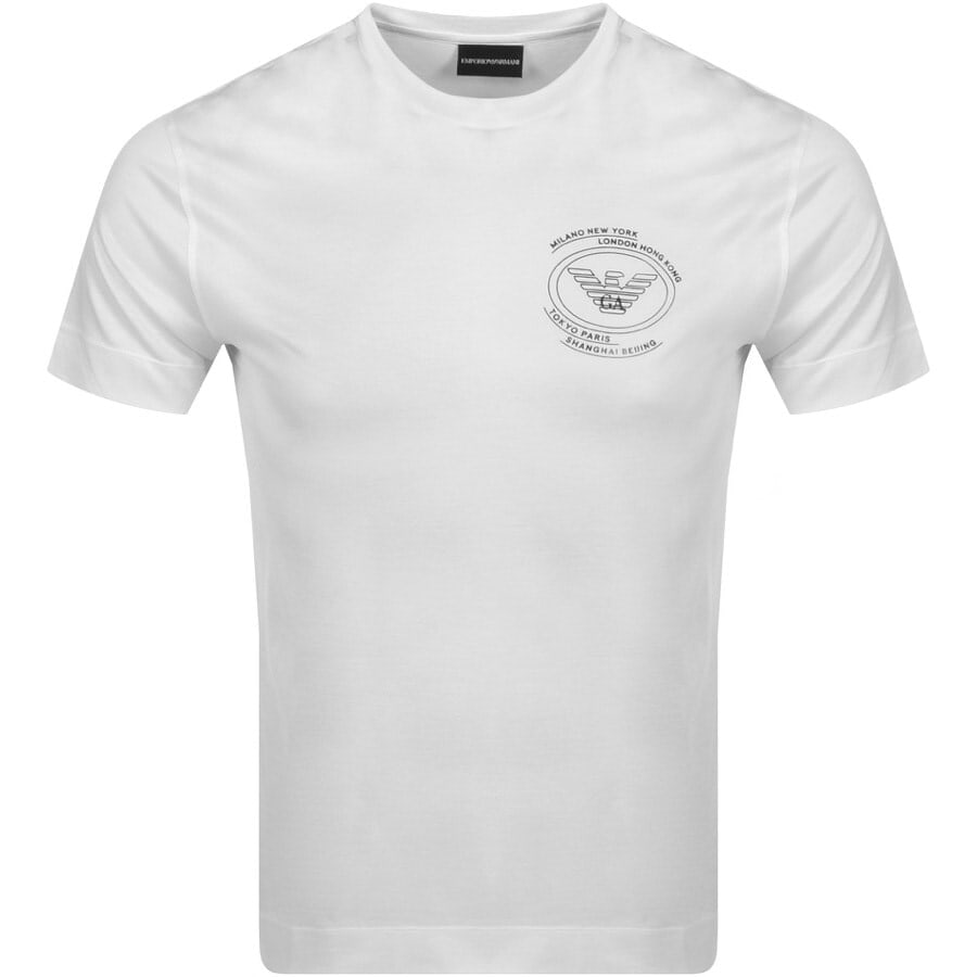 Alternative Image for ProductEmporio Armani Crew Neck Logo T Shirt White1