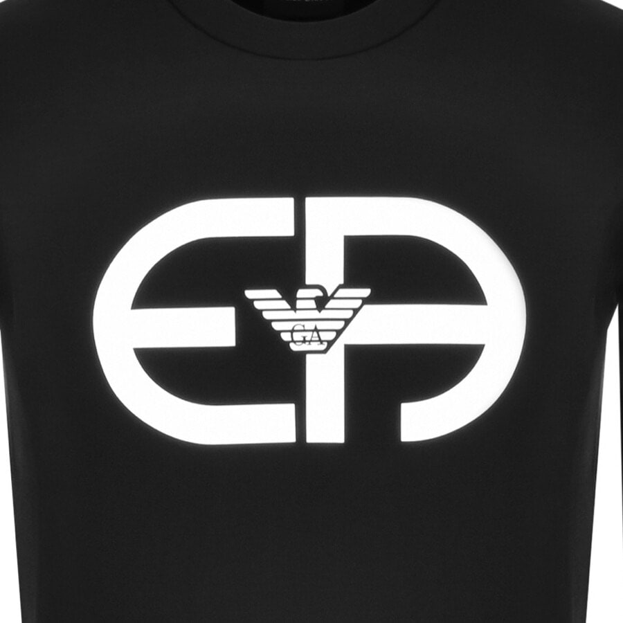 Alternative Image for ProductEmporio Armani Crew Neck Logo Sweatshirt Black3