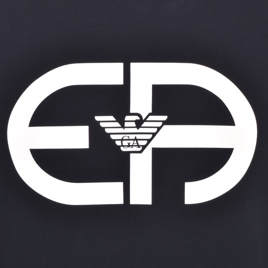 Alternative Image for ProductEmporio Armani Crew Neck Logo Sweatshirt Navy3