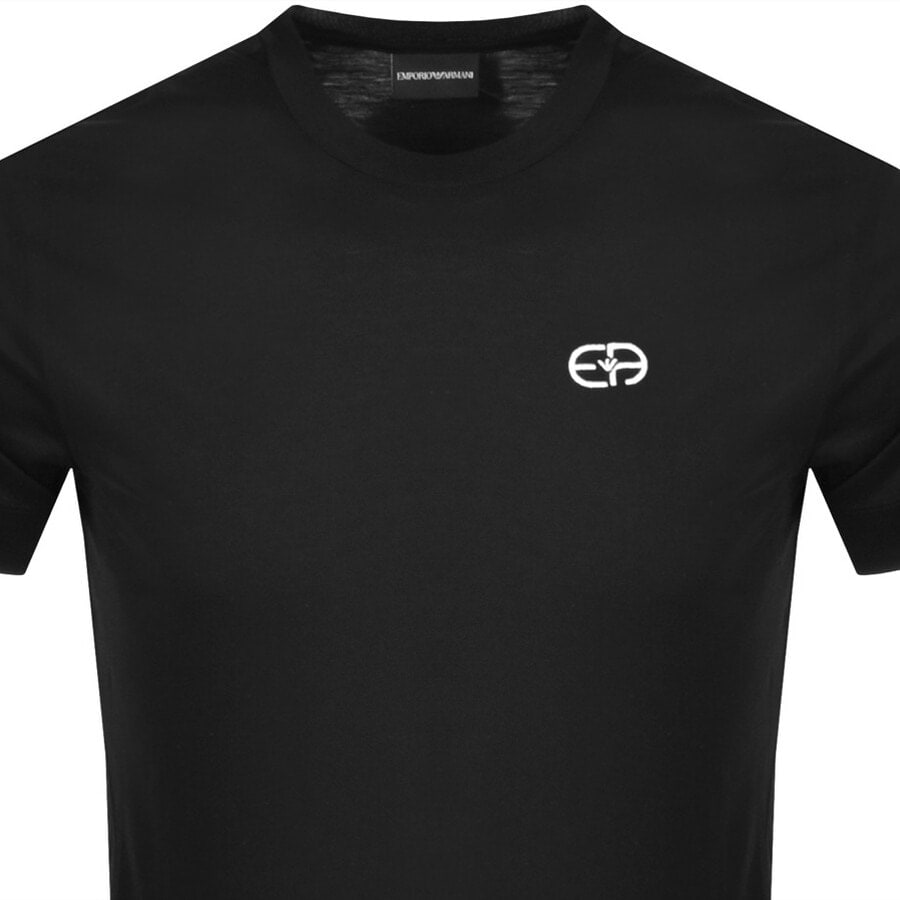 Alternative Image for ProductEmporio Armani Crew Neck Logo T Shirt Black2