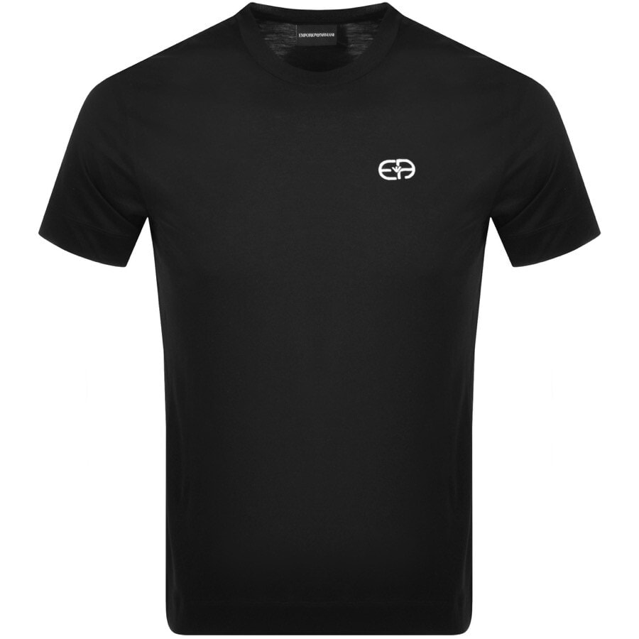 Alternative Image for ProductEmporio Armani Crew Neck Logo T Shirt Black1
