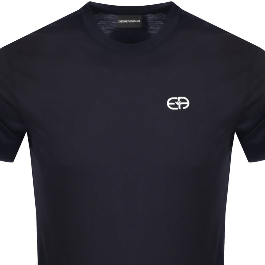 Alternative Image for ProductEmporio Armani Crew Neck Logo T Shirt Navy2