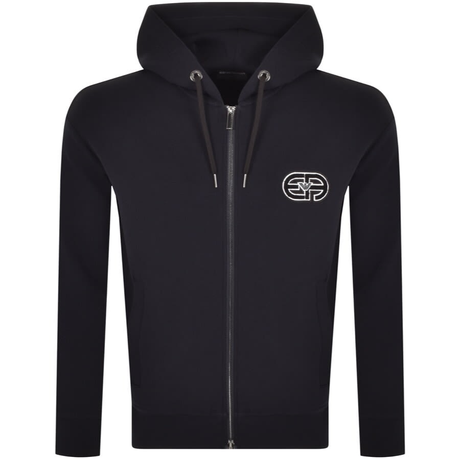 emporio armani full zip hoodie black