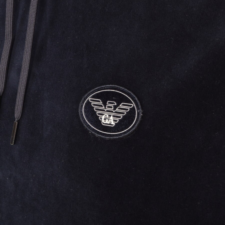 Alternative Image for ProductEmporio Armani Velour Hoodie Navy3