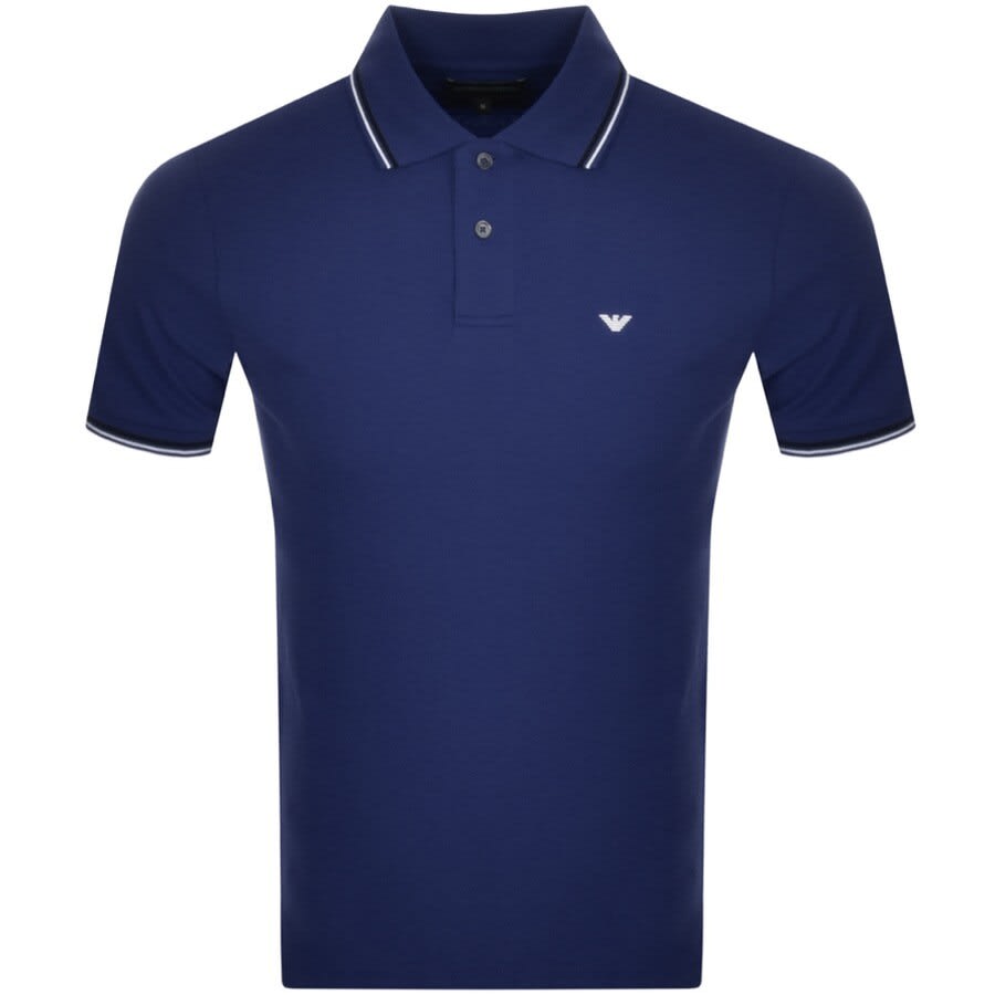 Alternative Image for ProductEmporio Armani Short Sleeved Polo T Shirt Blue1