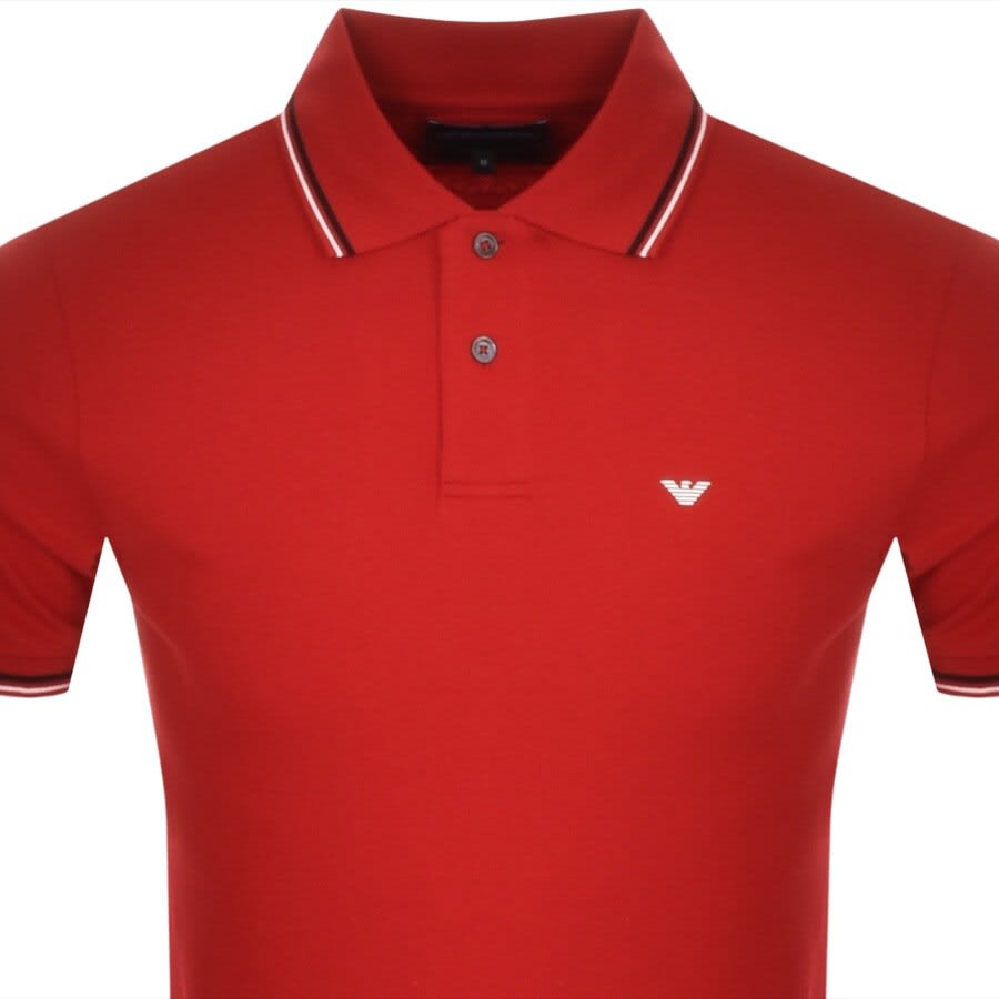 Alternative Image for ProductEmporio Armani Short Sleeved Polo T Shirt Red2