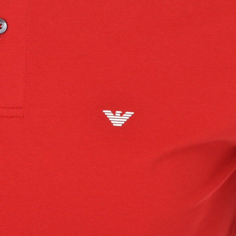 Alternative Image for ProductEmporio Armani Short Sleeved Polo T Shirt Red3