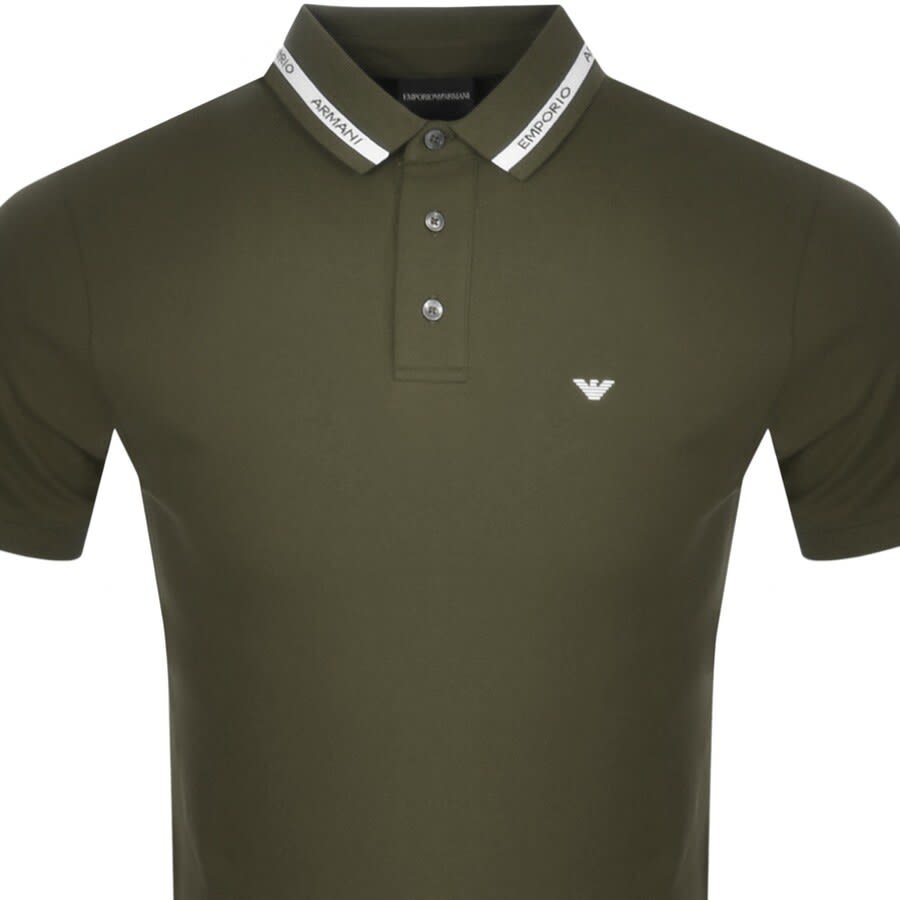 Alternative Image for ProductEmporio Armani Short Sleeved Polo T Shirt Green2