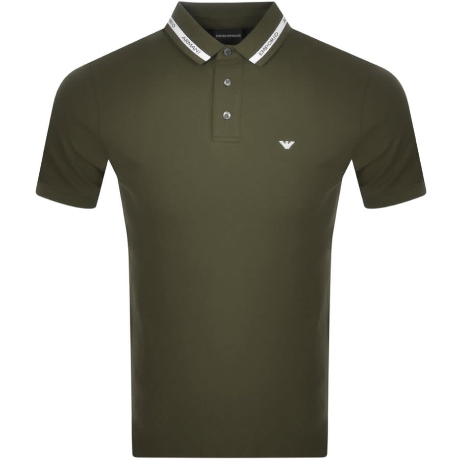 Alternative Image for ProductEmporio Armani Short Sleeved Polo T Shirt Green1