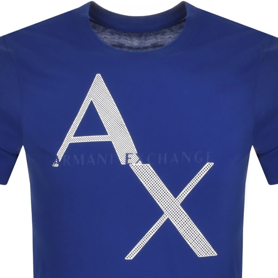 Alternative Image for ProductArmani Exchange Crew Neck Logo T Shirt Blue2