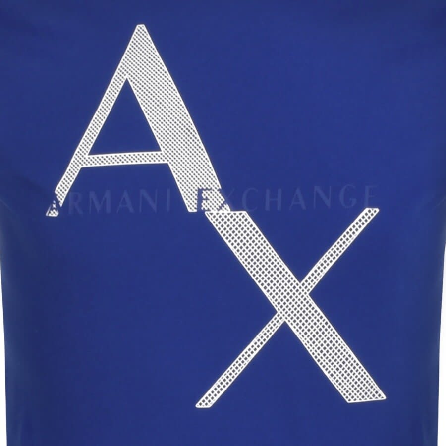 Alternative Image for ProductArmani Exchange Crew Neck Logo T Shirt Blue3
