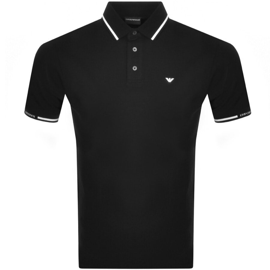 Alternative Image for ProductEmporio Armani Short Sleeved Polo T Shirt Black1