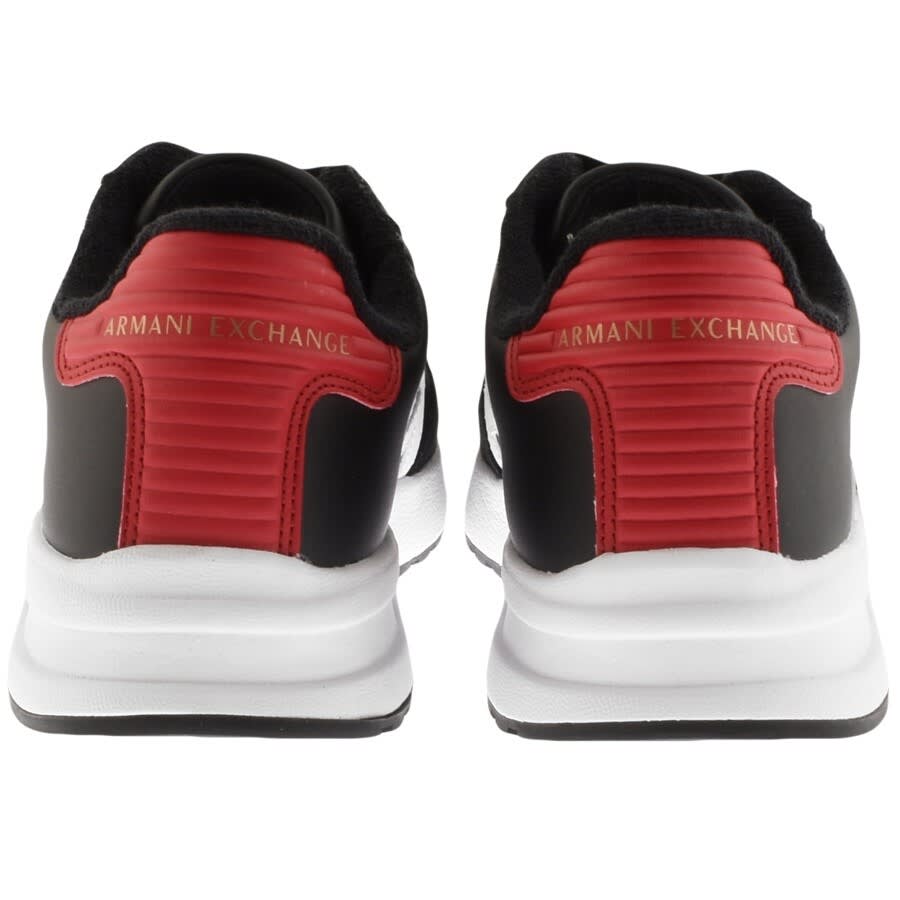 Alternative Image for ProductArmani Exchange Logo Trainers Black2